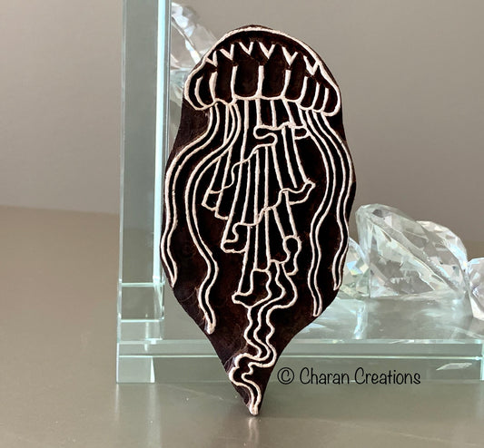 JELLYFISH Wood Block Stamp for Pottery/Printing/Soaps/Leather