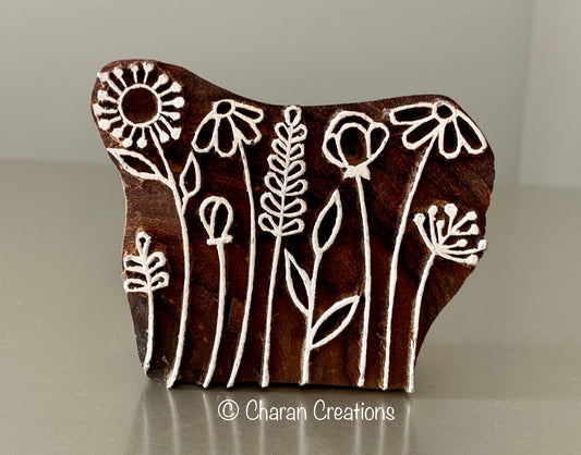 WILD PLANTS Wood Block Stamp for Pottery/Printing