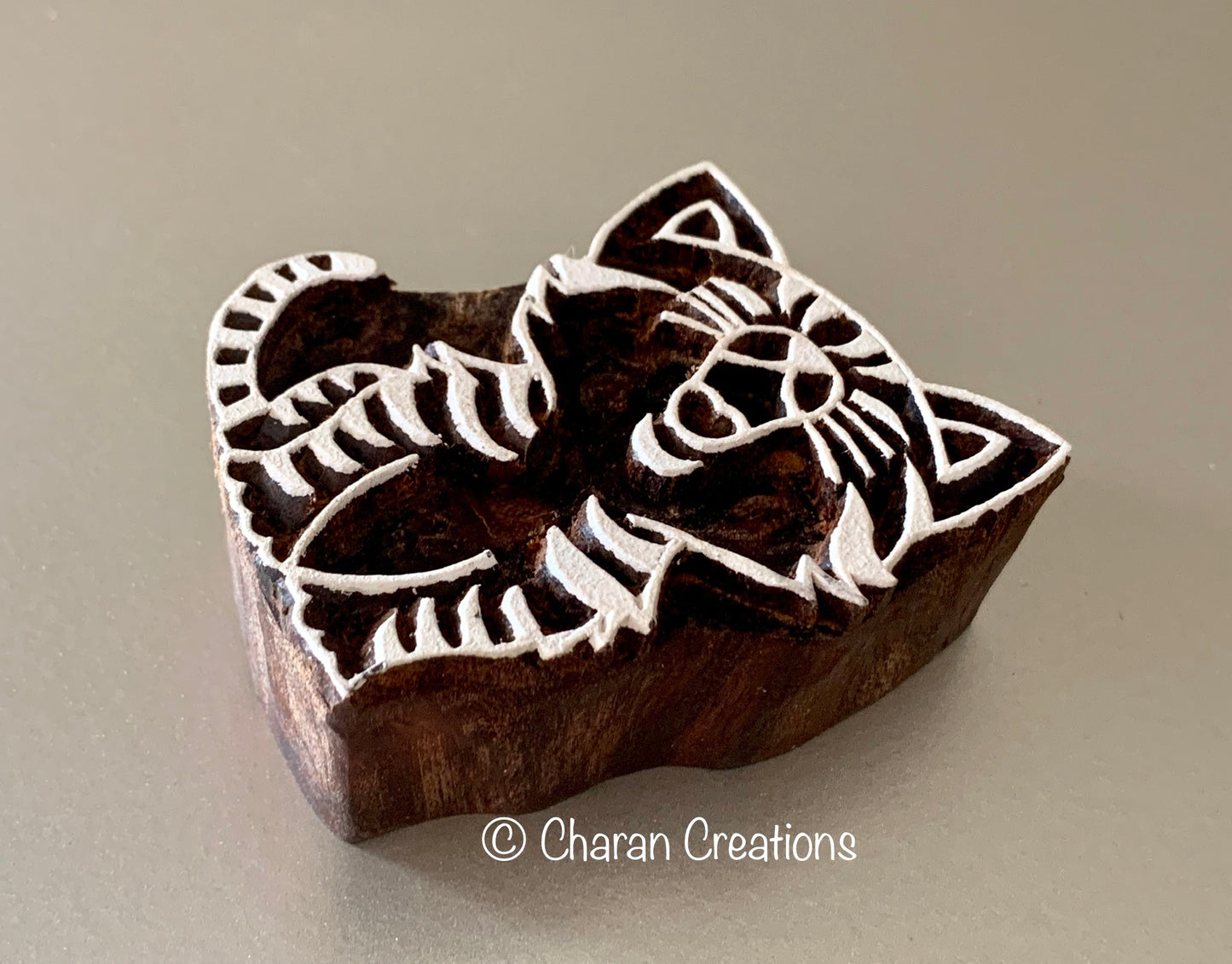 KITTEN Handmade Wood Block Stamp for Printing/Pottery/Leary, Handmade Soaps